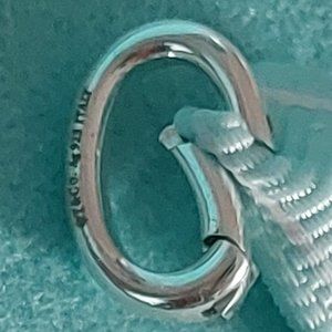 NEW Tiffany & Co 925Silver Italy Oval Clasp Clasping Link Jump Ring Char…